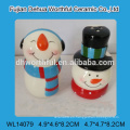 Alta calidad cerámica de sal y coctelera de pimienta para el muñeco de nieve de Navidad